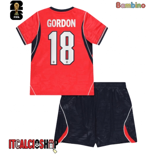 Inghilterra Anthony Gordon #18 Seconda Maglia Bambino Mondiali 2026 Manica Corta (+ Pantaloni corti)